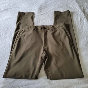 Theory Zaine Precision Ponte Pants Moss Green Men's Size 29×33 Flat Front